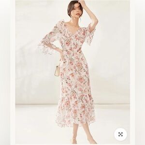 Daisy silk garden party dress XL